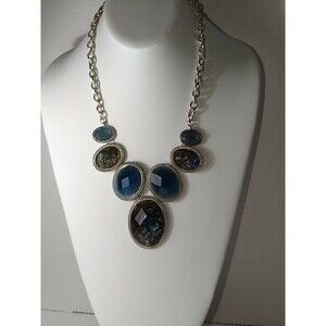 Dana Buchman Blue Abalone Silver Tone Necklace